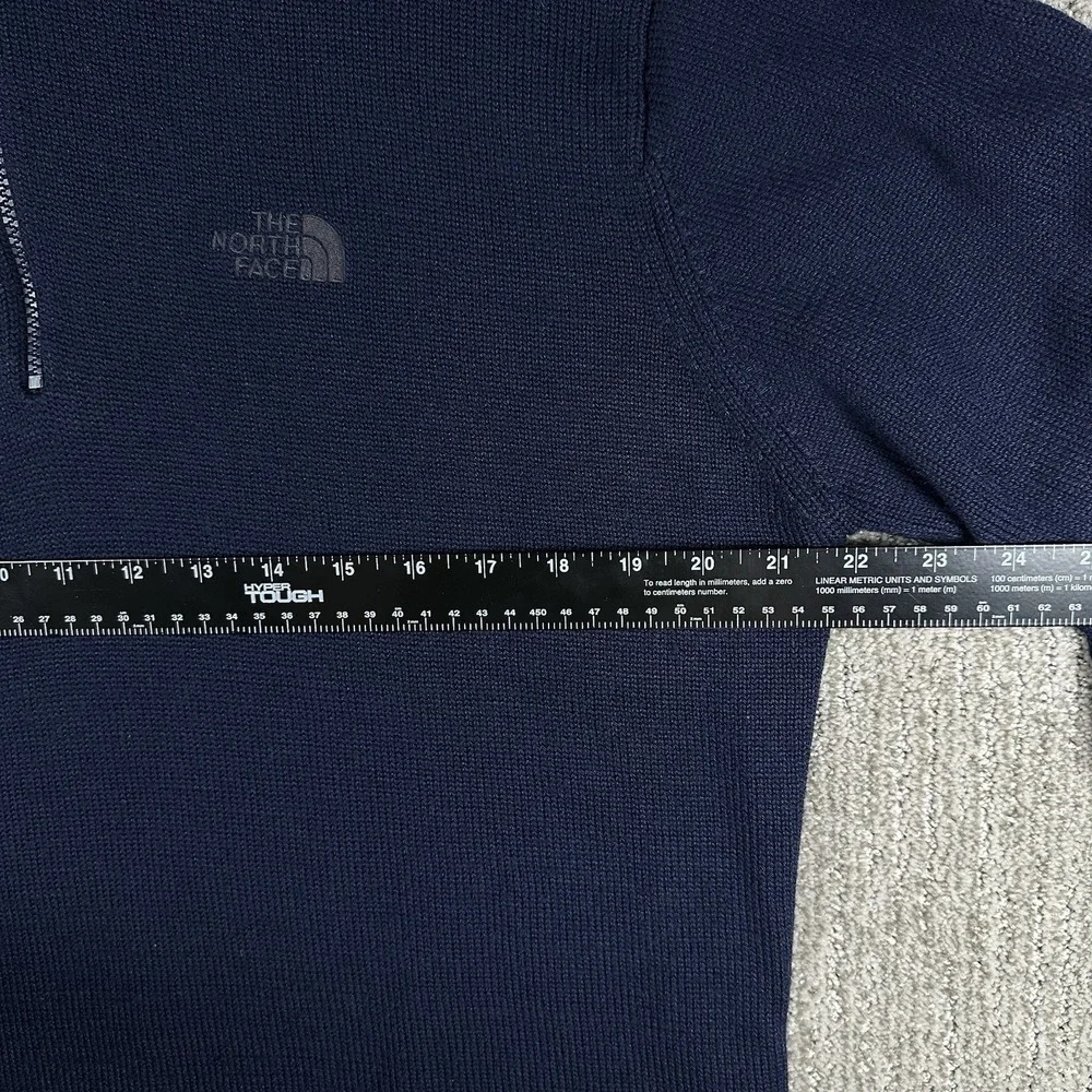 The North Face A5 Series‎ 1/4 Zip Sweater Pullover Wool Blend Men's L Blue